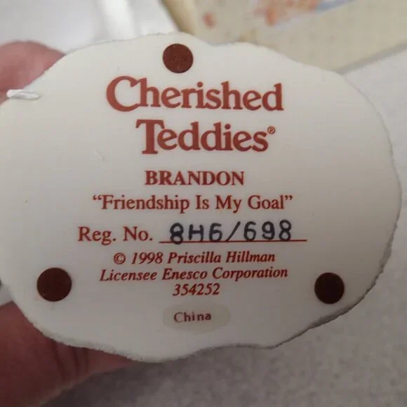 Cherished Teddies Brandon "Friendship Is My Goal" - Picture 4 of 4